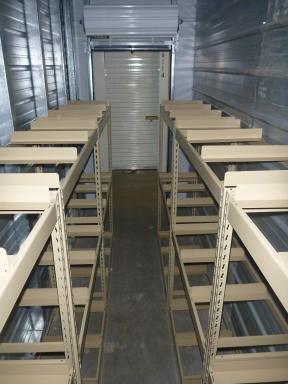 All file boxes are easily accessible on steel racks!